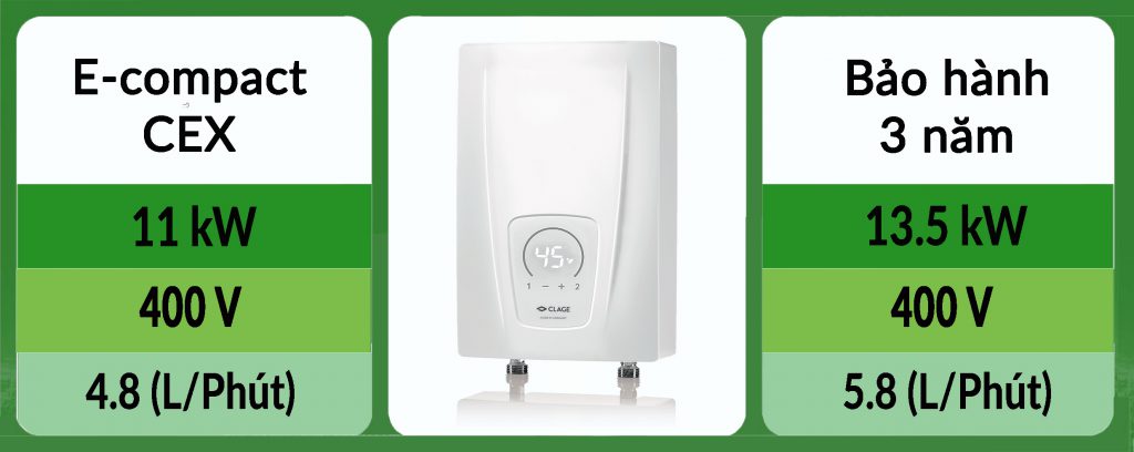 Máy làm nước nóng trực tiếp E-compact CEX / CSO – Clage Việt Nam